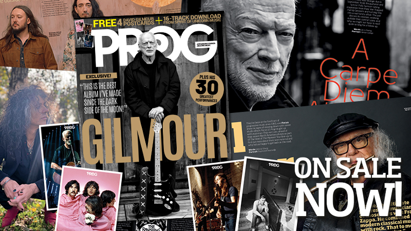 Pink Floyd legend David Gilmour is on the cover of the new issue of Prog, on sale now!